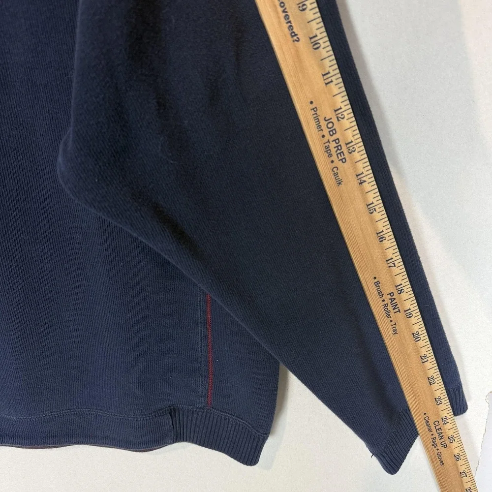 Tommy Bahama Sweater Men L Blue Purple V Neck Knit Pullover Soft Cozy Reversible